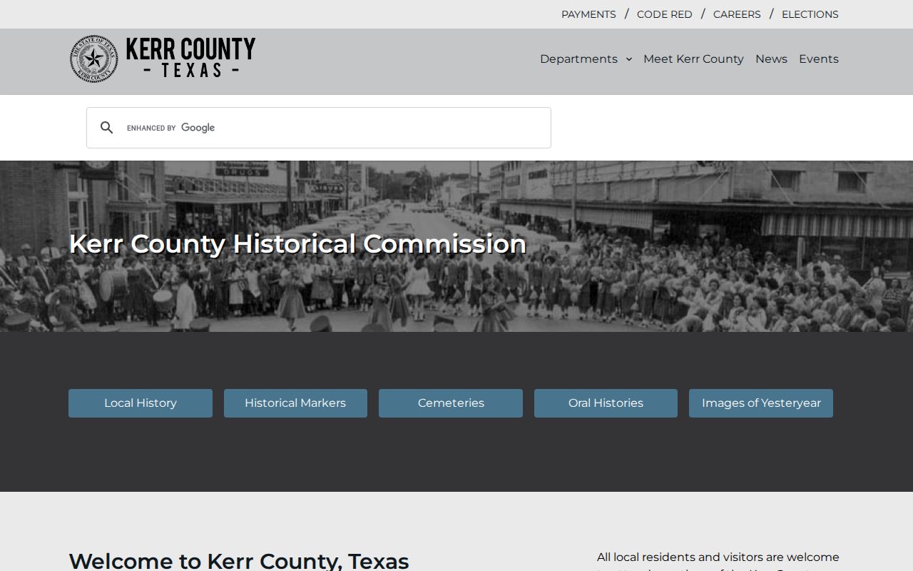 Kerrville city directory context from Kerr County Historical Commission archives