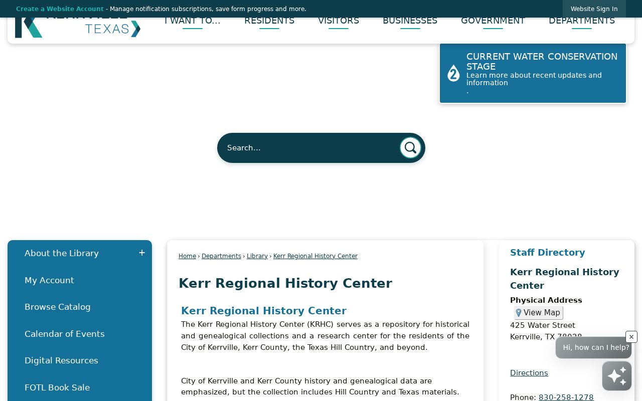 Kerrville city directory research at the Kerr Regional History Center