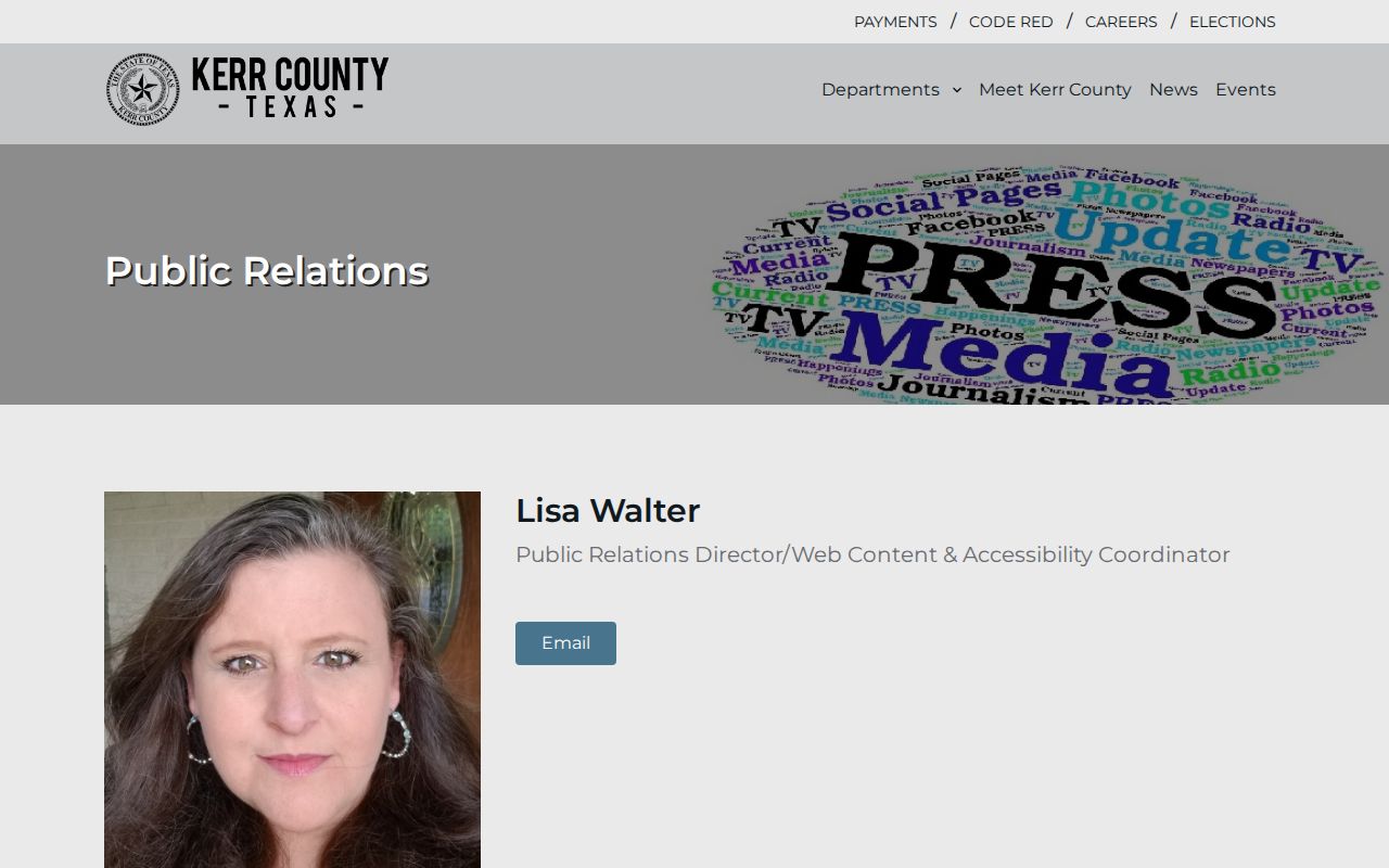 Kerrville residents directory Kerr County public information request page
