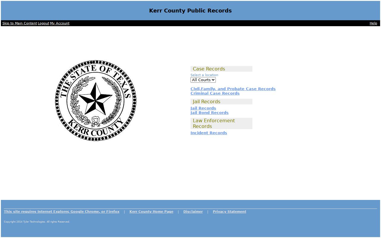 Kerrville residents directory Kerr County Odyssey court-search entry