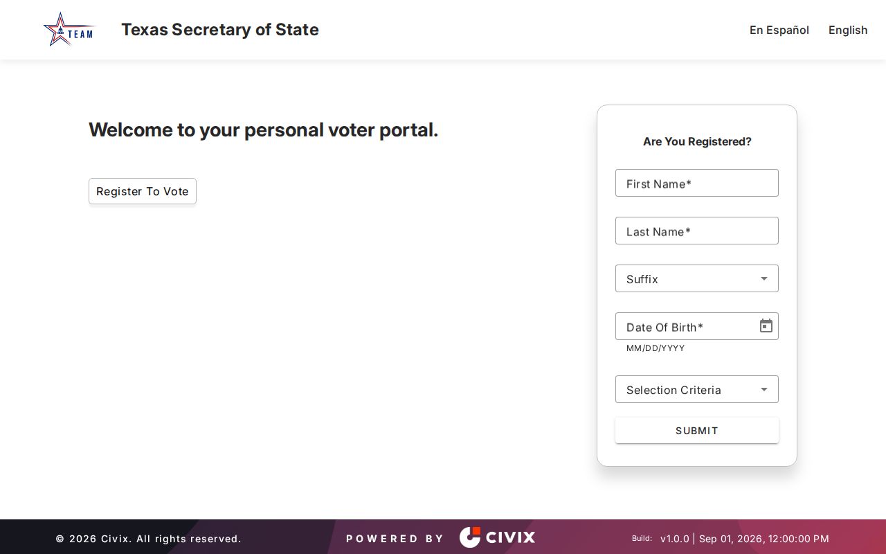Kerrville residents directory Texas My Voter Portal registration search